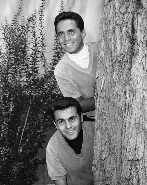 Donald and Richard Addrisi beside a tree